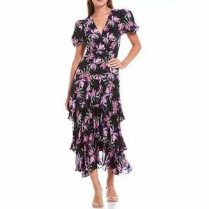 WAYF Floral Tiered Ruffle maxi dress